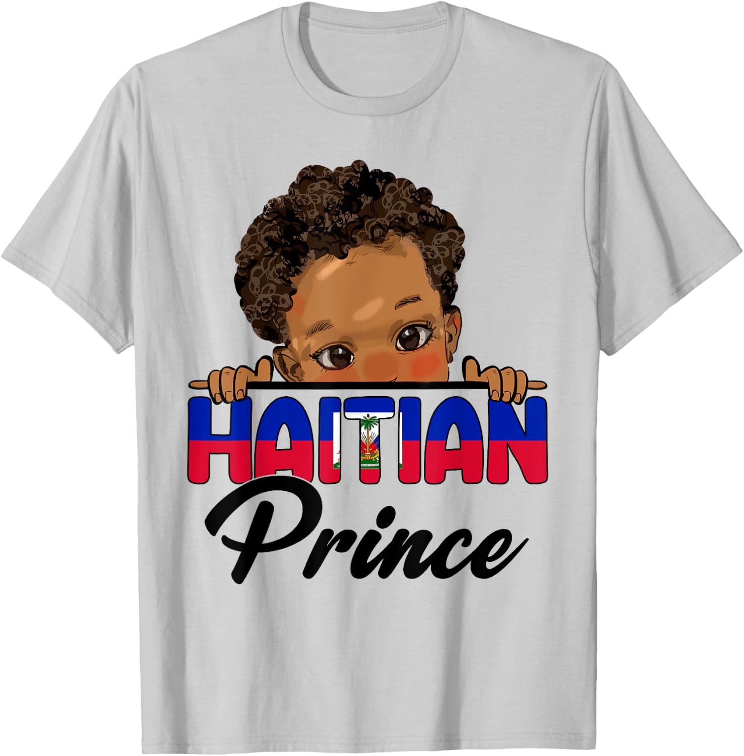Haitian Prince Hispanic Heritage Month Latina Haiti Boys T-Shirt - T-Shirt | Ash