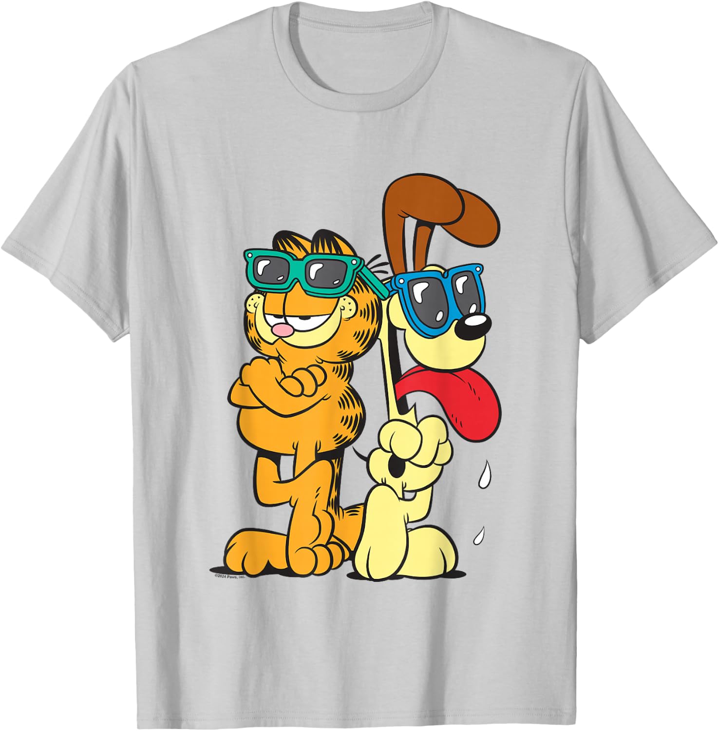Garfield & Odie Wearing Shades Cool Shot T-Shirt - T-Shirt | Ash