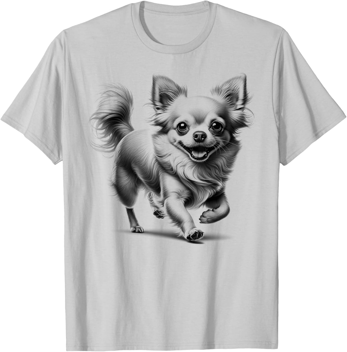 Super Cute Chihuahua Photorealistic Drawing Style T-Shirt - T-Shirt | Ash