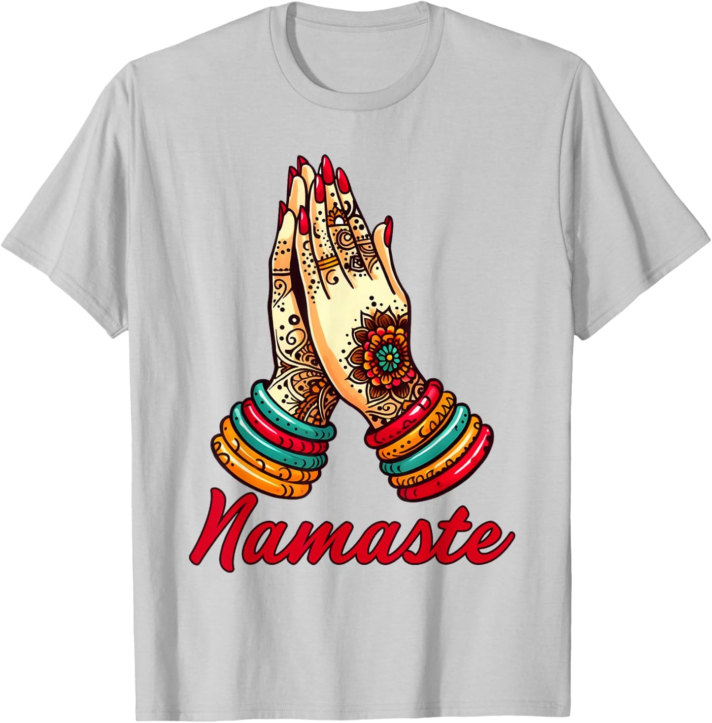 Yoga Namaste T-Shirt - T-Shirt | Ash