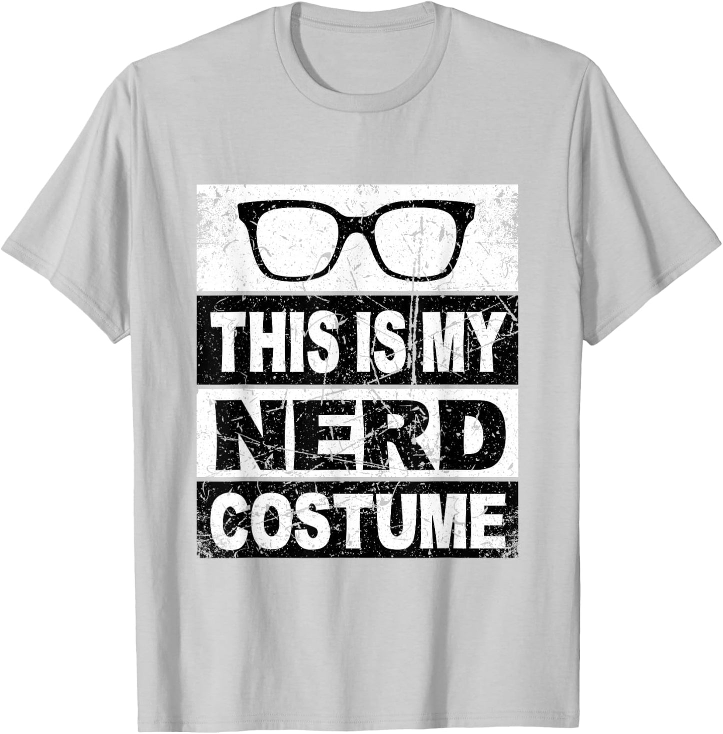 Retro Nerd Costume Kids Adult Men Boys Girl White T-Shirt - T-Shirt | Ash
