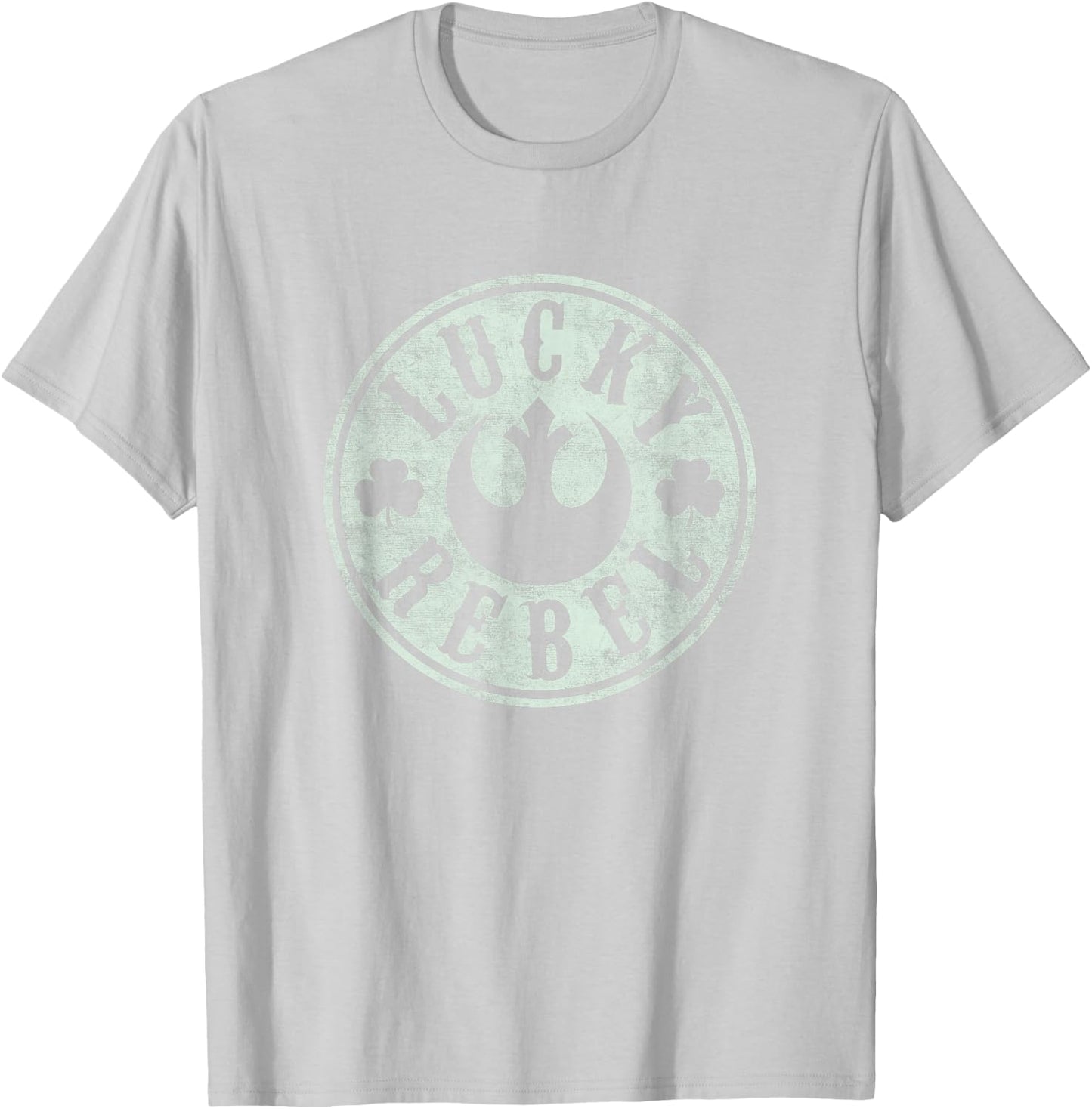 Star Wars Classic St. Patrick's Day Lucky Rebel Distressed T-Shirt - T-Shirt | Ash