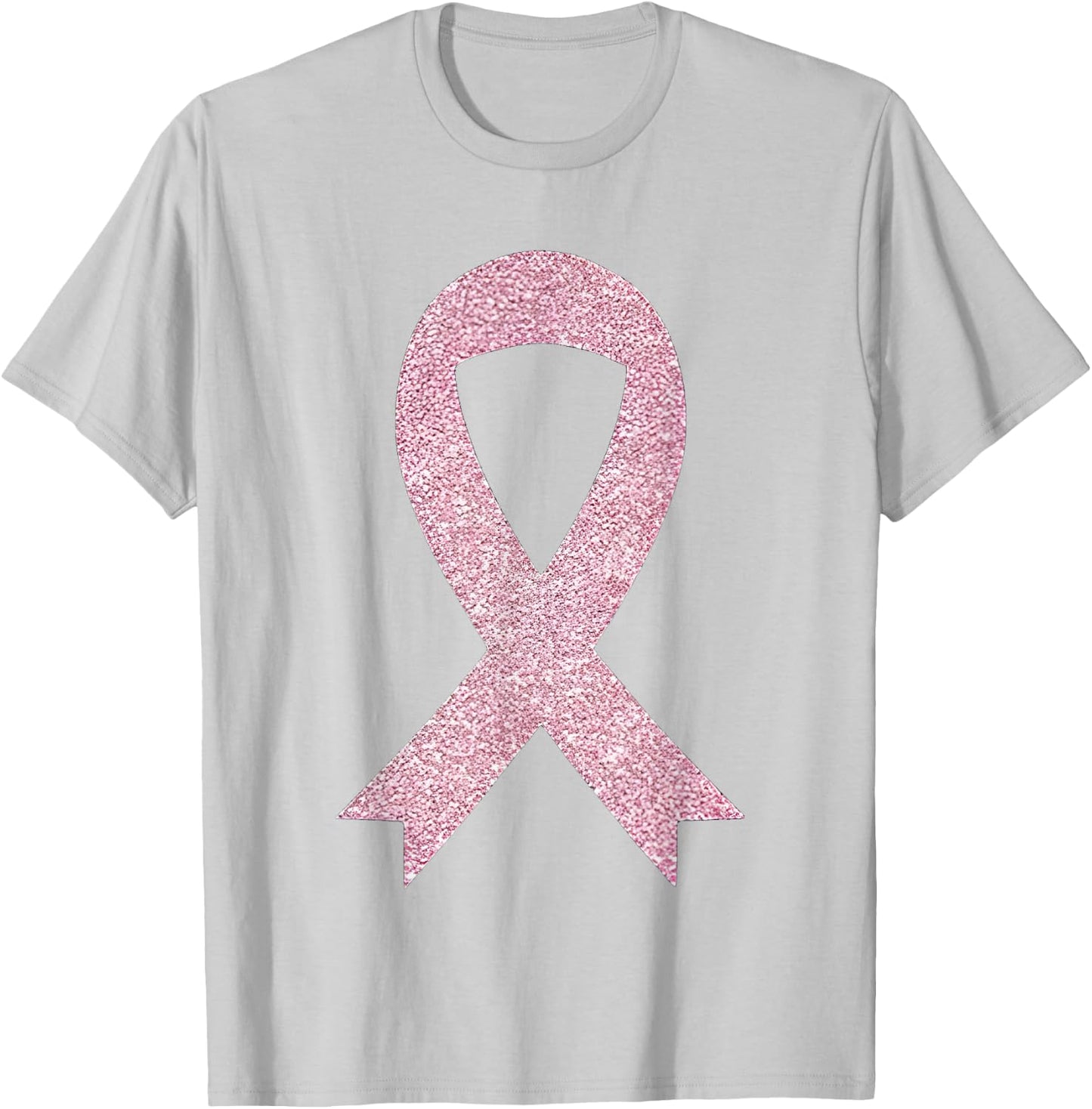 Breast Cancer Pink Ribbon T-Shirt - T-Shirt | Ash