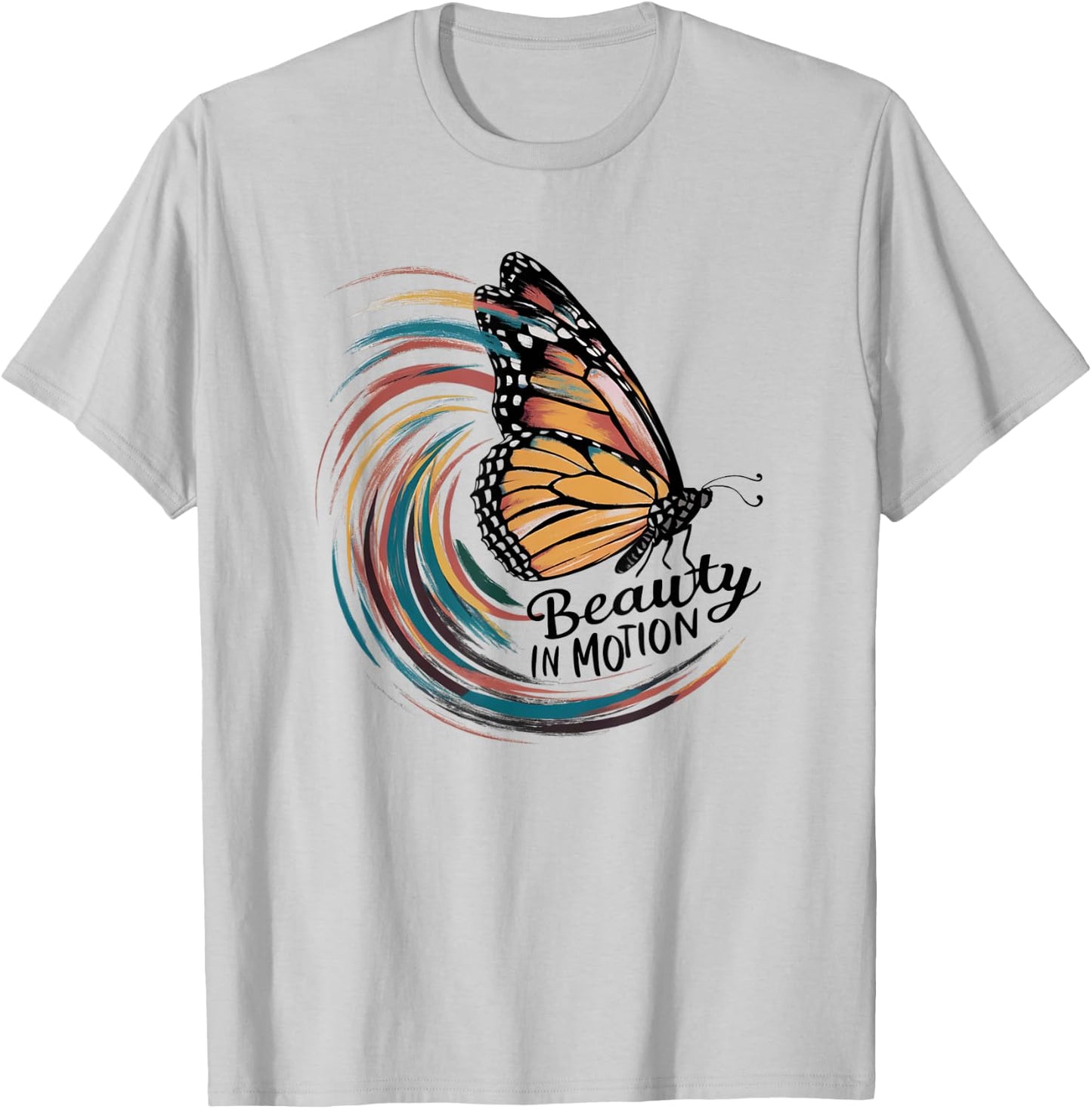 Monarch Butterfly Cute Butterflies Lover Inspirational Fun T-Shirt - T-Shirt | Ash