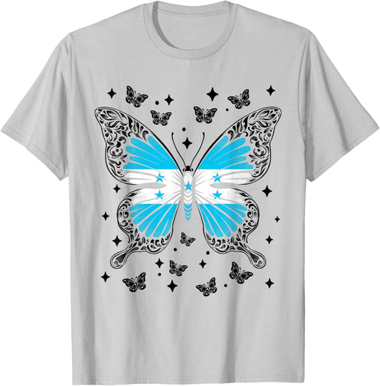 Honduran Butterfly Honduras T-Shirt - T-Shirt | Ash
