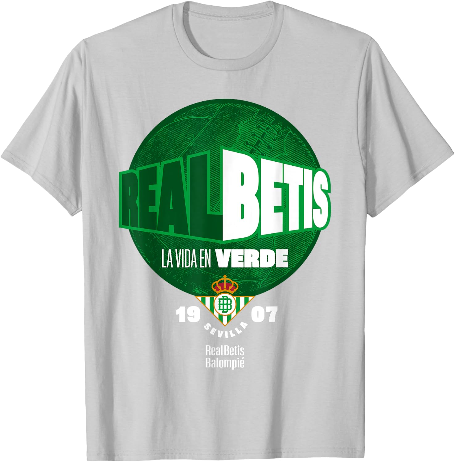 Real Betis sports exclusive collection. T-Shirt - T-Shirt | Ash