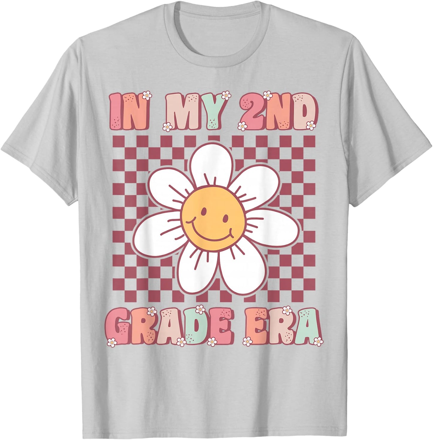 In My 2nd Grade Era Cute Groovy Second Grade Back to School T-Shirt - T-Shirt | Ash