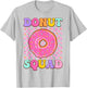 Donut Squad Groovy Donut Lover Birthday Party Girls T-Shirt - T-Shirt | Ash