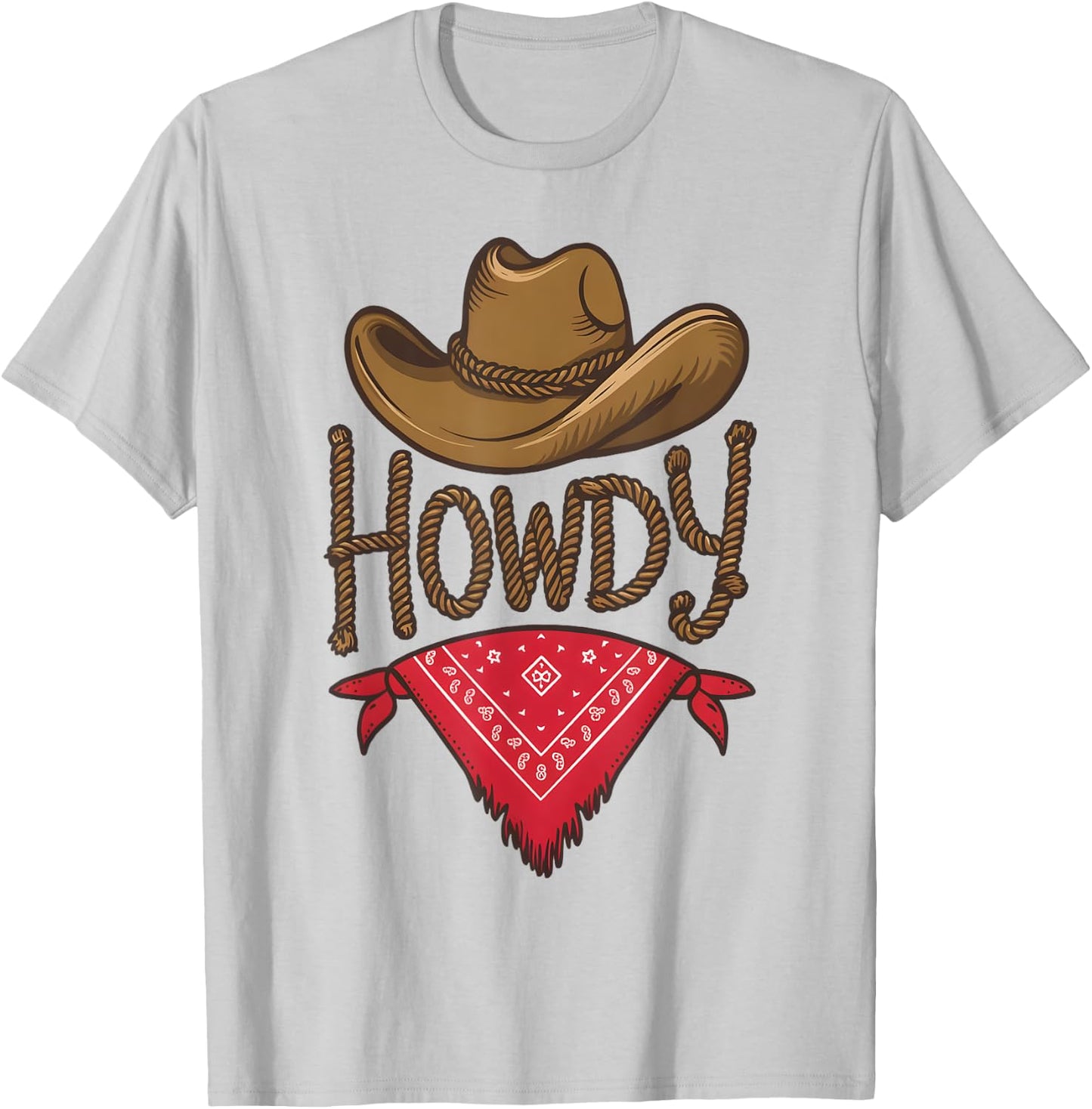 Cowboy Hat Cowgirl Country Chic Rodeo Rustic Western Howdy T-Shirt - T-Shirt | Ash