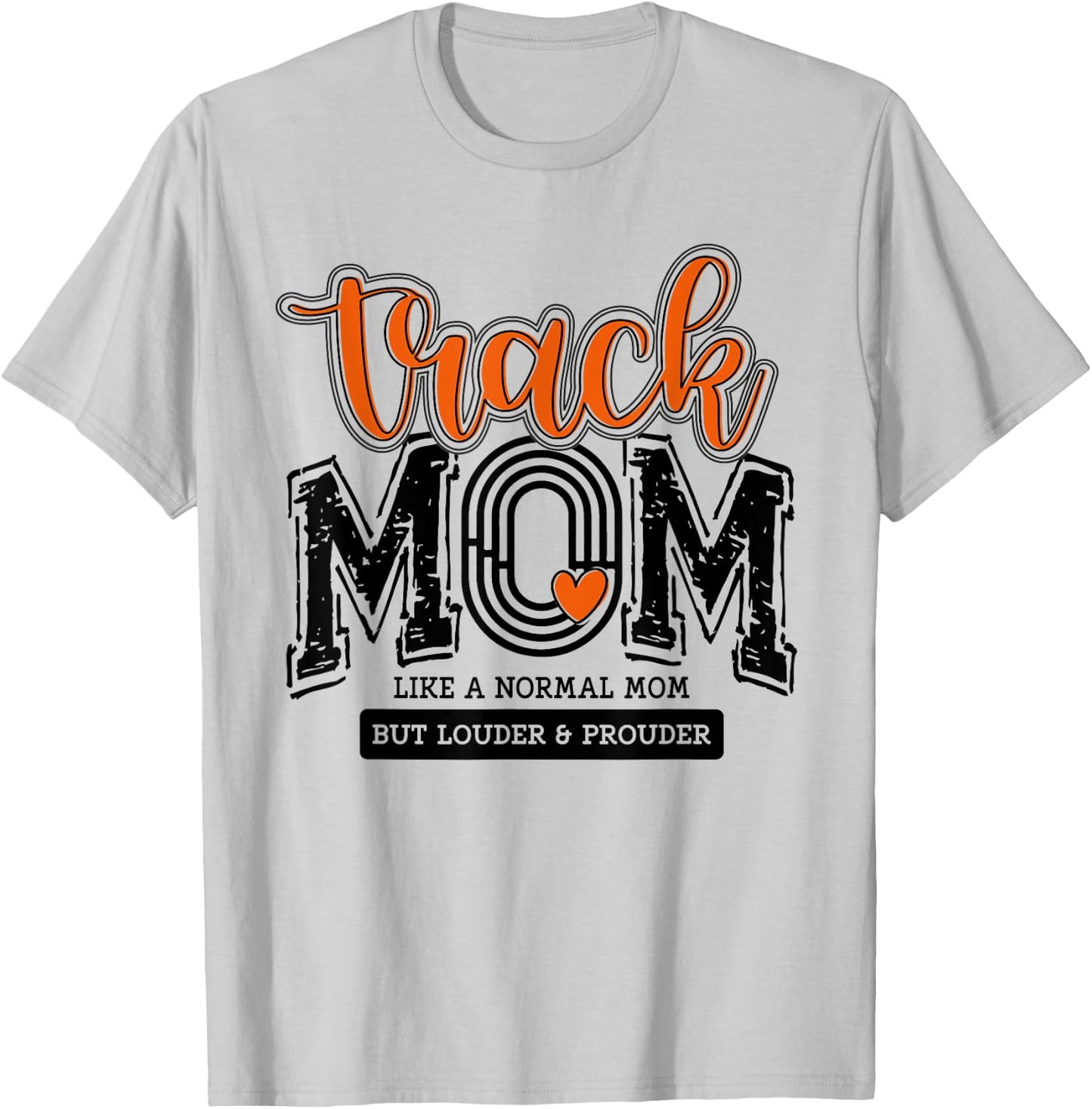 Track Mom Orange Track And Field Mama Runner Running Team T-Shirt - T-Shirt | Ash
