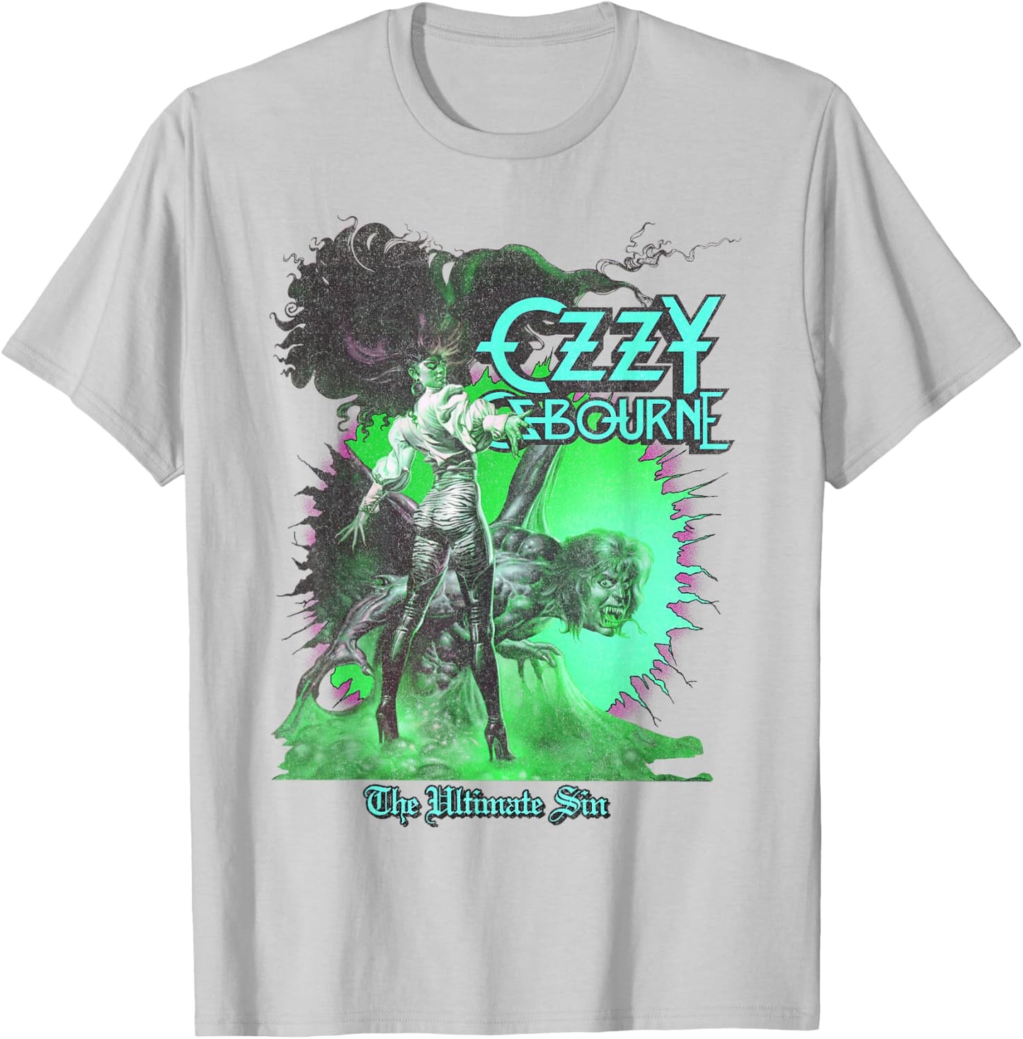 Ozzy Osbourne – Ultimate Sunburst Neon V2 T-Shirt - T-Shirt | Ash