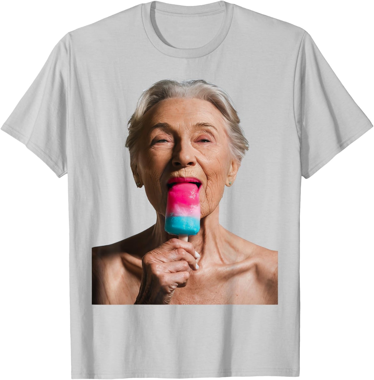 Grandma Licks Ice Cream Women T-Shirt - T-Shirt | Ash