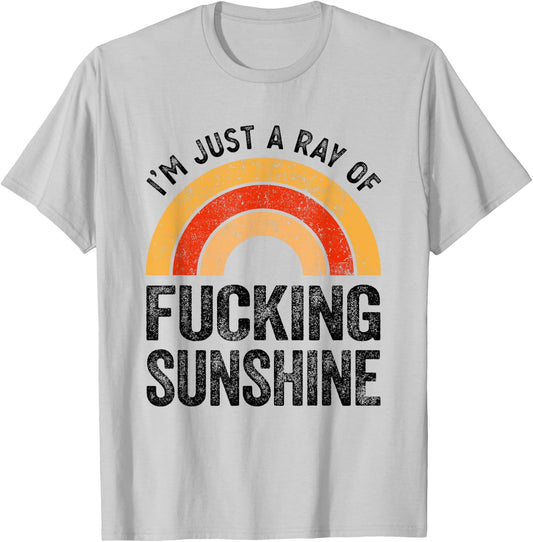 I´m Just A Ray Of Fucking Sunshine Rainbow Sarcastic Women T-Shirt - T-Shirt | Ash