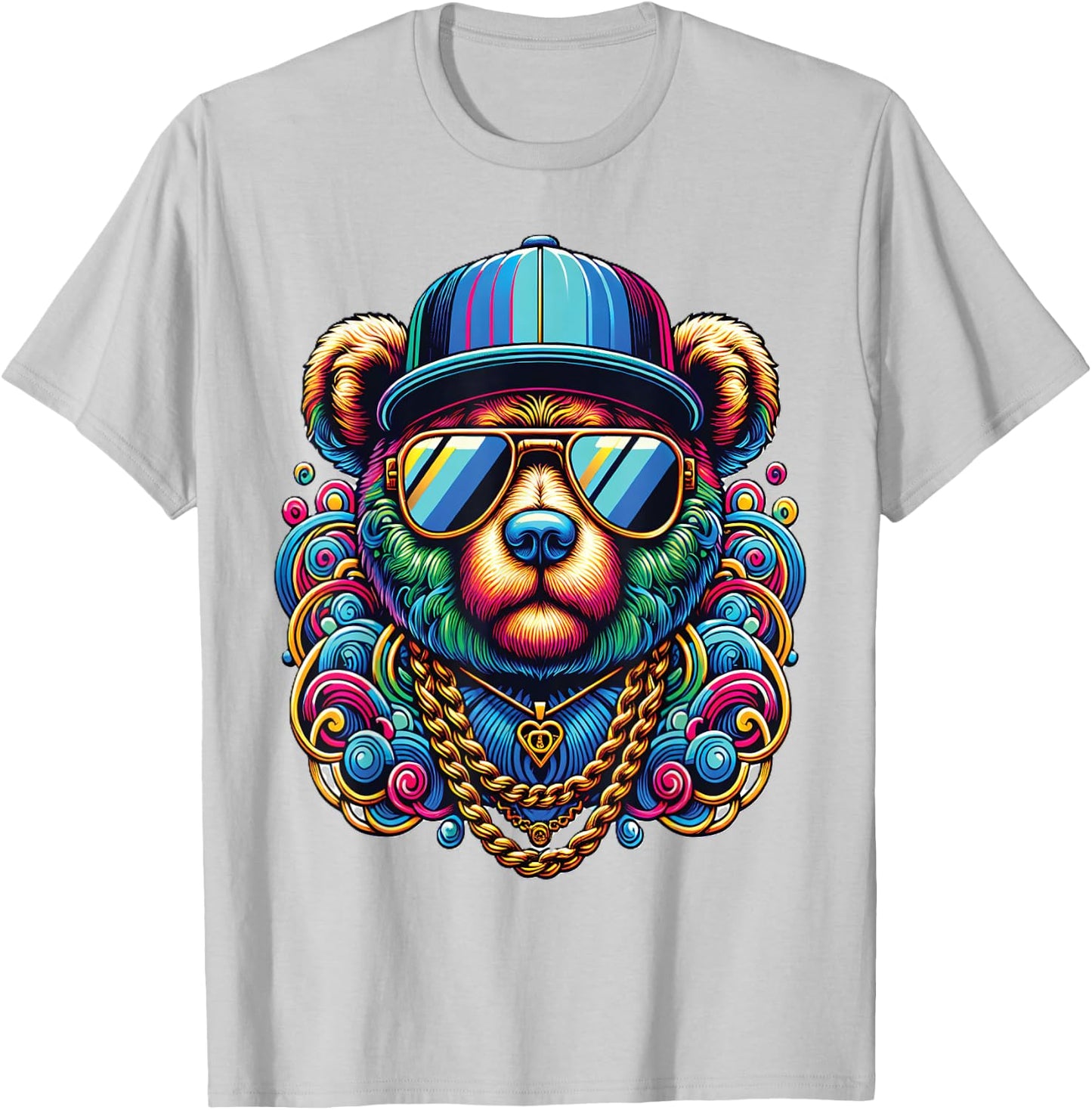 Gangsta Teddy Bear T-Shirt - T-Shirt | Ash