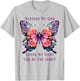 Blessed by God Loved by Jesus Purple Butterfly T-Shirt - T-Shirt | Ash