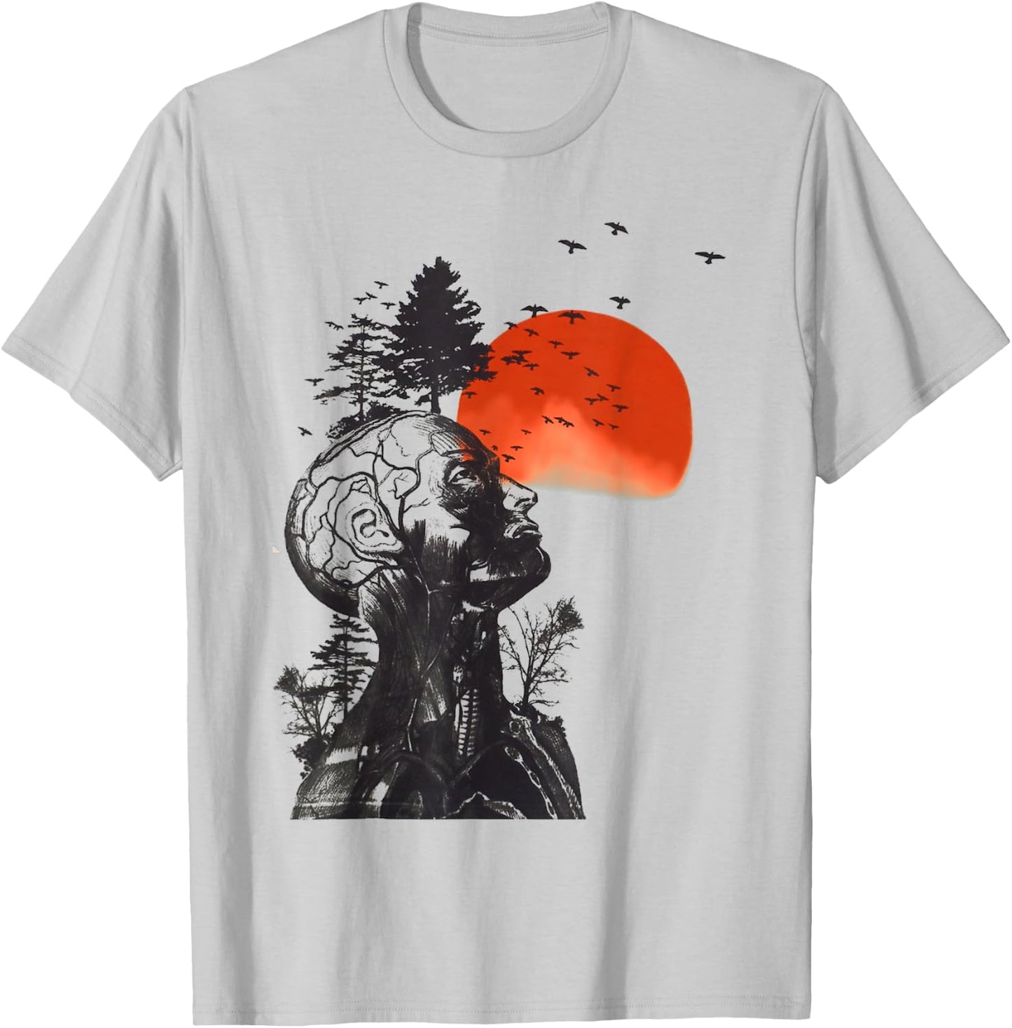 Nature on a human art T-Shirt - T-Shirt | Ash