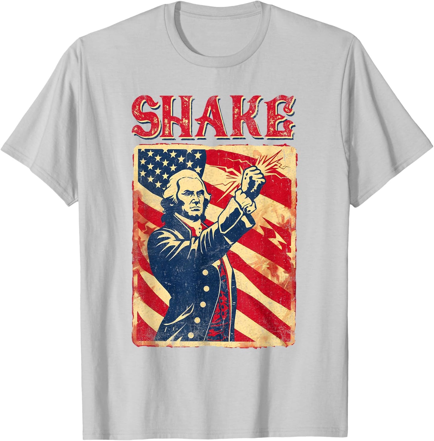 Funny Shake And Bake 4th of July Couple Matching T-Shirt - T-Shirt | Ash