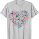 Heart Shaped Passport Travel Stamps Gift T-Shirt - T-Shirt | Ash