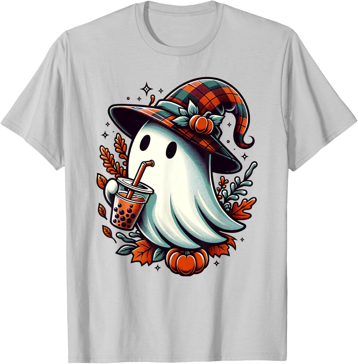 Cute Halloween Ghost Funny Halloween Ghost T-Shirt - T-Shirt | Ash