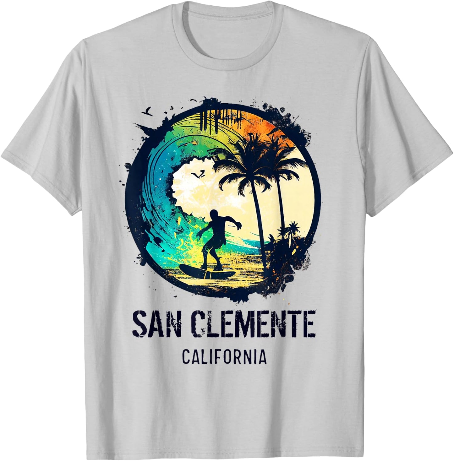 San Clemente California T-Shirt - T-Shirt | Ash