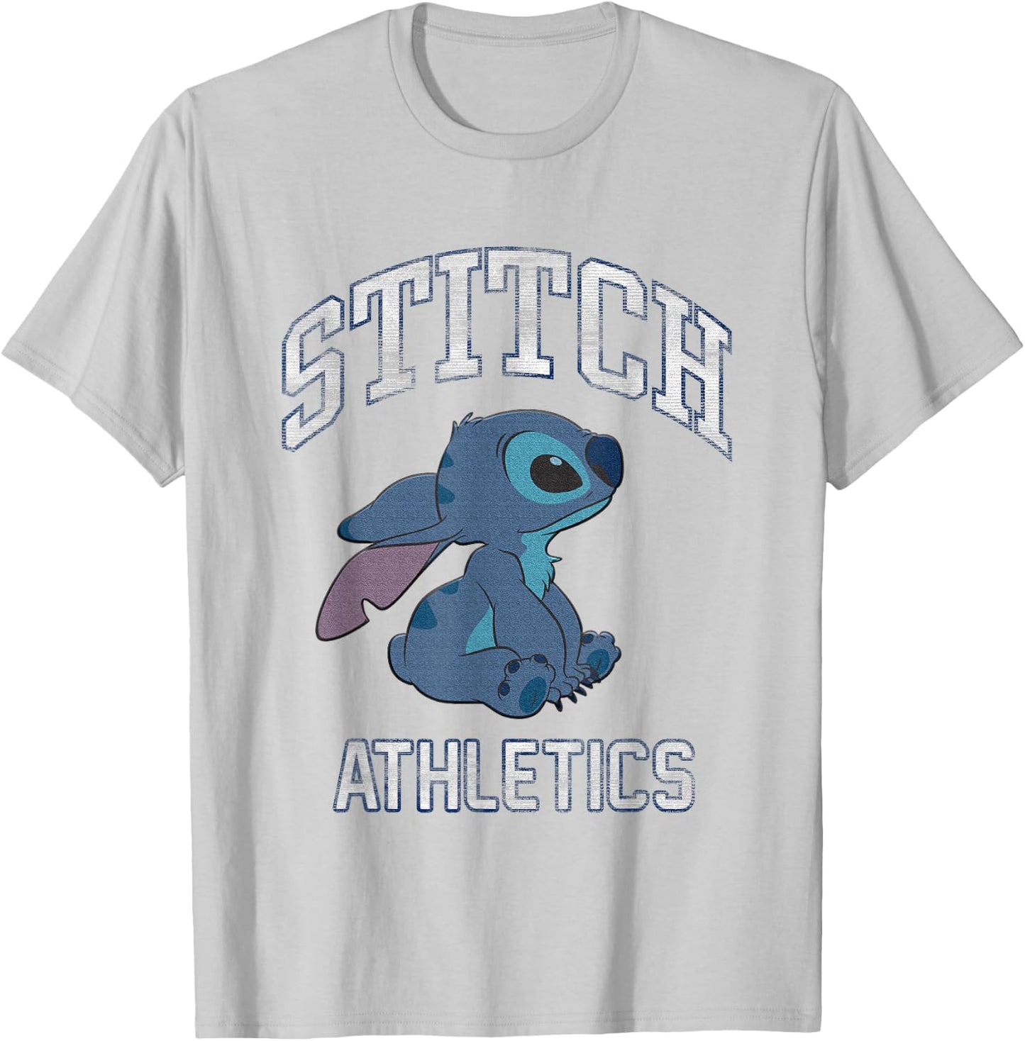 Disney Lilo & Stitch Stitch Athletics Distressed Logo T-Shirt - T-Shirt | Ash