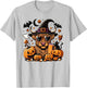 Halloween Highland Cow Witchy Cow Spooky Pumpkin Hello Fall T-Shirt - T-Shirt | Ash