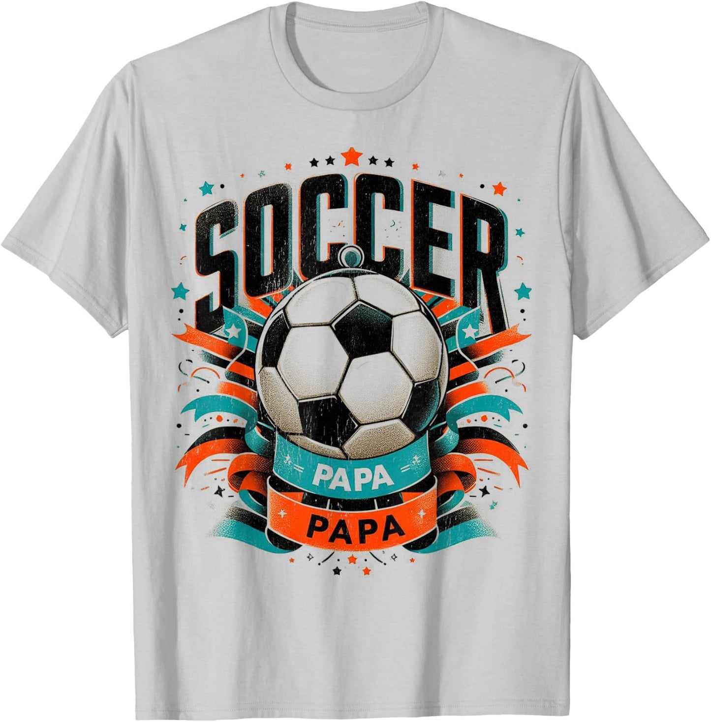 Soccer Papa Family Matching Dad Father's day T-Shirt - T-Shirt | Ash