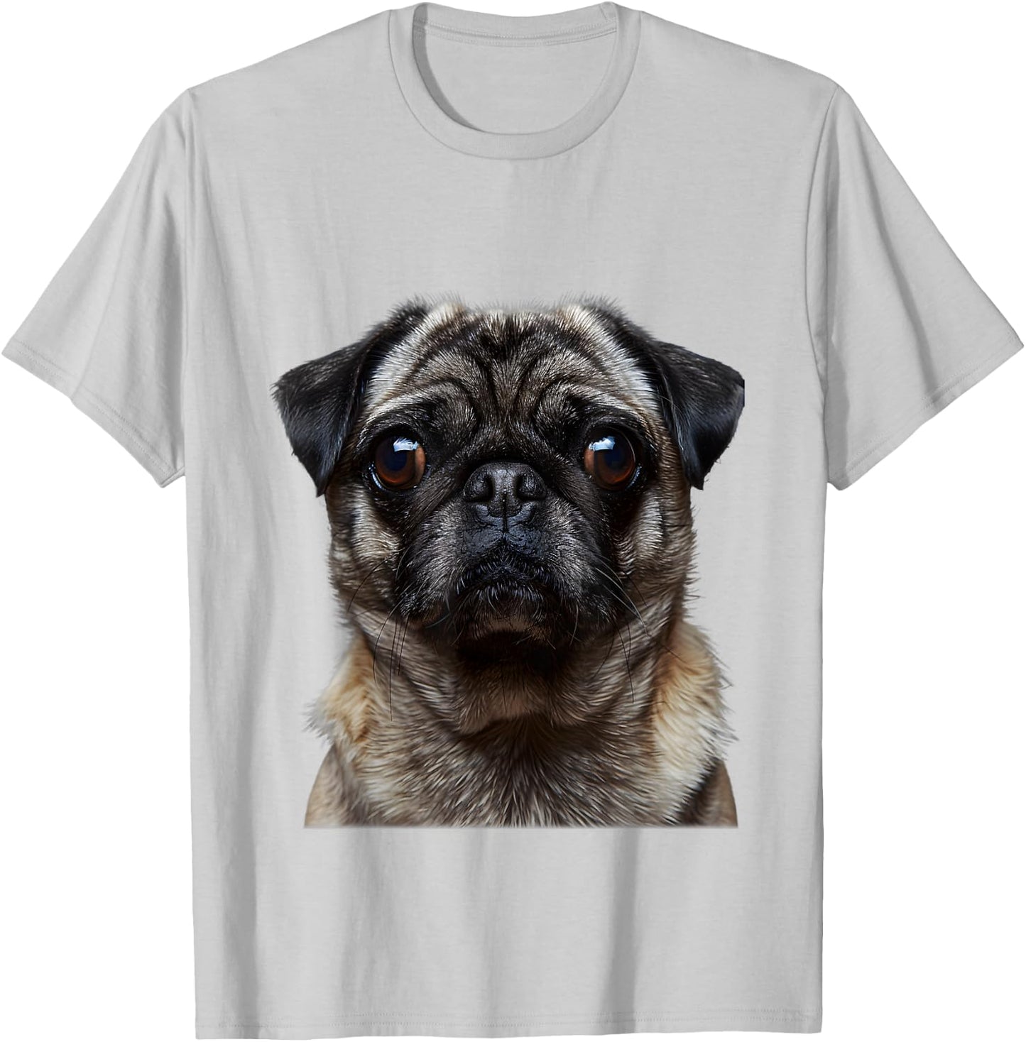Cool Pug Face I Dog Pug Costume T-Shirt - T-Shirt | Ash