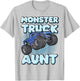 Monster Truck Aunt For Aunts Fun Cool Funny Monster Truck T-Shirt - T-Shirt | Ash