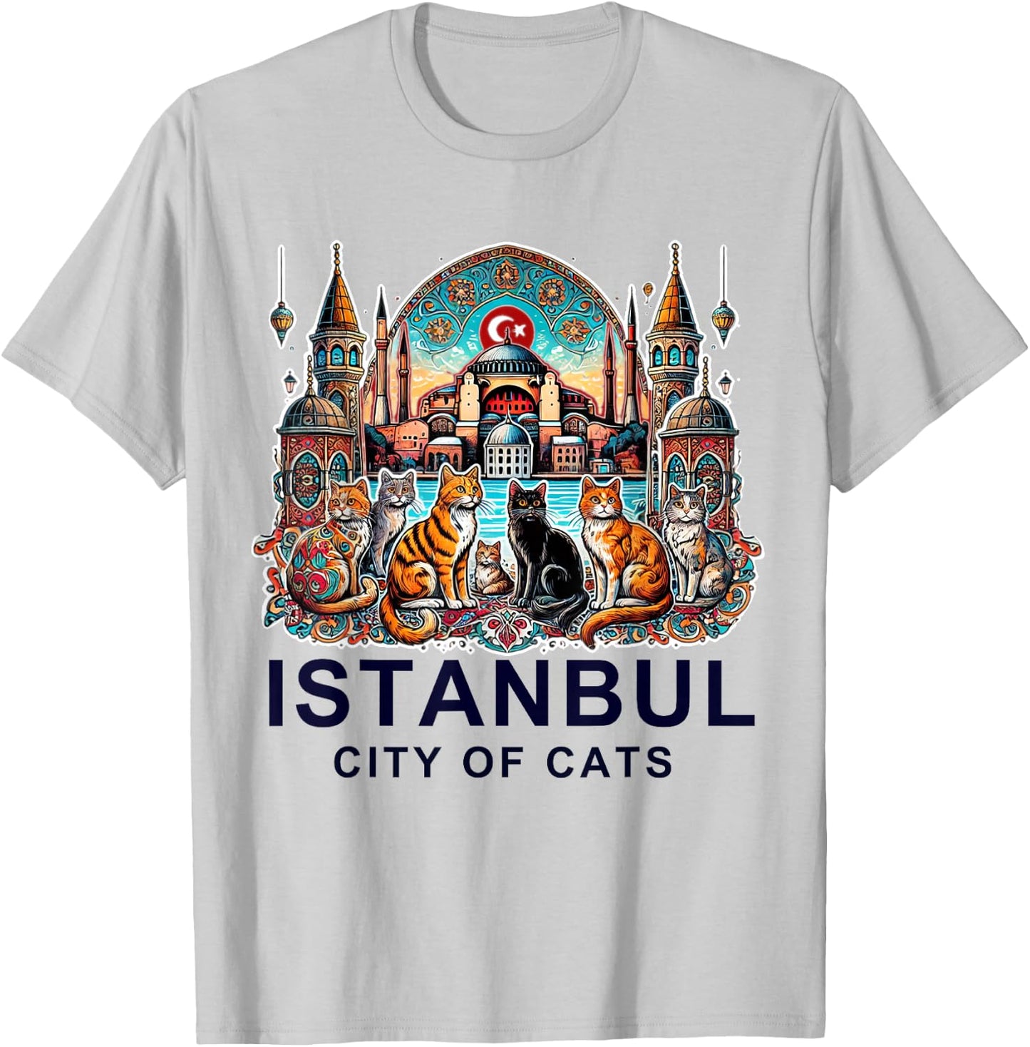 Istanbul, Turkey - City of Cats II T-Shirt - T-Shirt | Ash