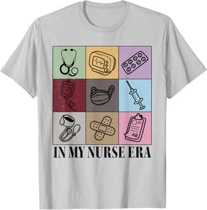 Nurse Shirts In My Nurse Era Shirt Women Nursing School T-Shirt - T-Shirt | Ash