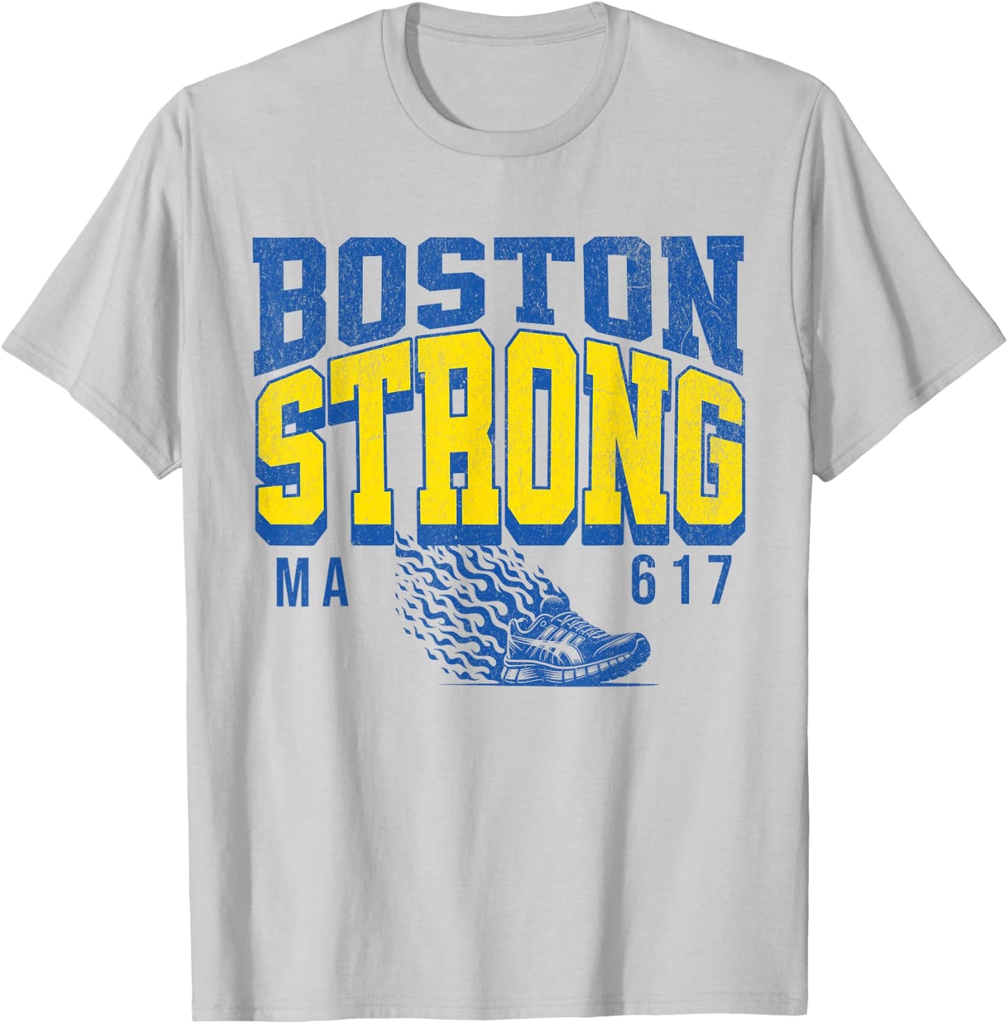 Boston Strong Massachusetts runners club Marathon running T-Shirt - T-Shirt | Ash