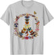 Peace Sign Butterflies flowers 60's 70s Retro Hippie T-Shirt - T-Shirt | Ash