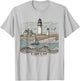 Vintage Cape Cod Massachusetts Nautical Lighthouse Seashore T-Shirt - T-Shirt | Ash