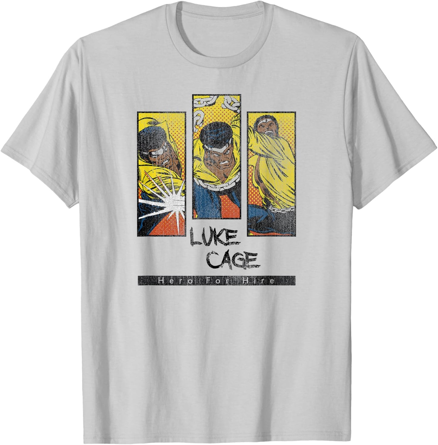 Marvel Luke Cage Heroes for Hire Comic Panels T-Shirt - T-Shirt | Ash