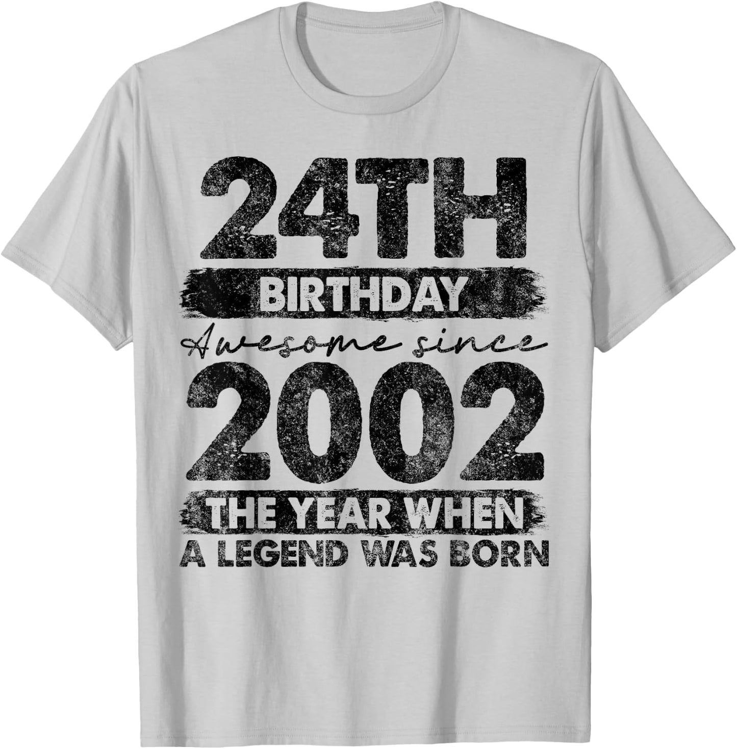 24 Year Old Gifts Vintage 2002 Limited Edition 24th Birthday T-Shirt - T-Shirt | Ash