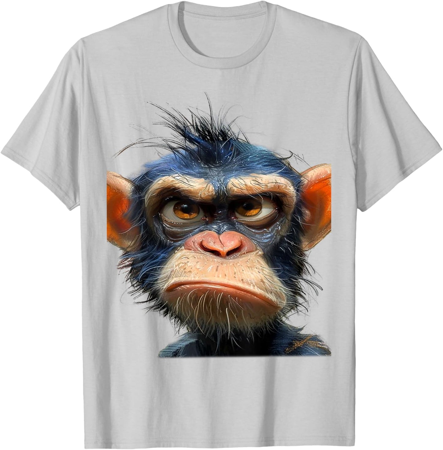 Funny Monkey T-Shirt - T-Shirt | Ash