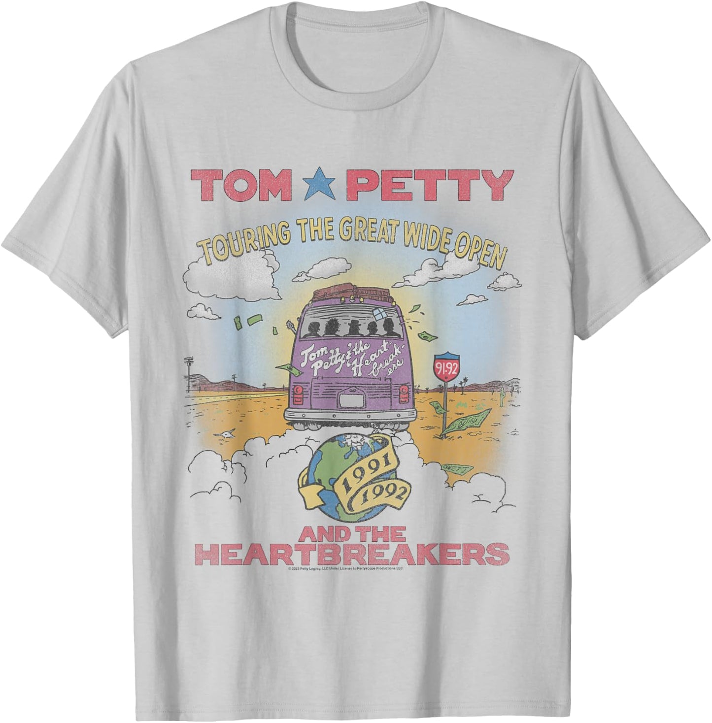 Tom Petty The Great Wide Open T-Shirt - T-Shirt | Ash