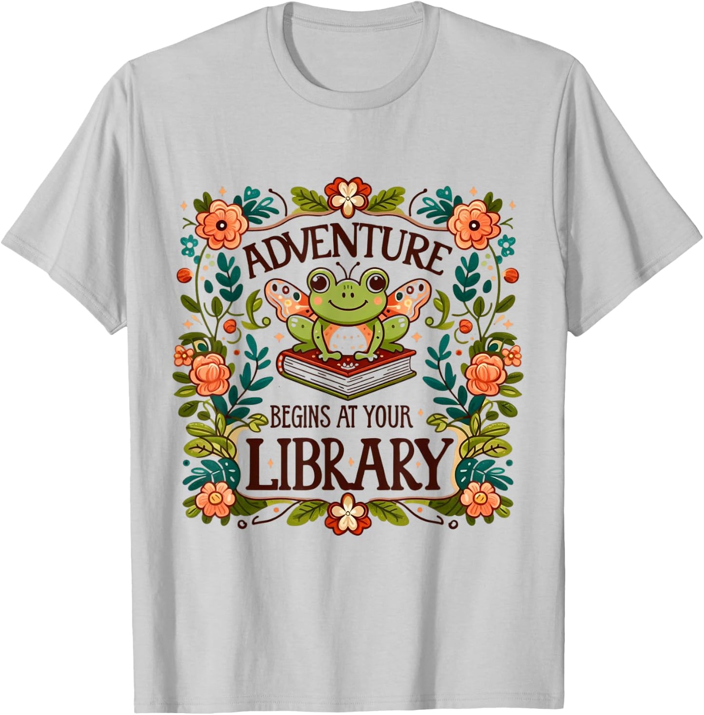 Adventure Begins At Your Library Summer Reading 2024 T-Shirt - T-Shirt | Ash