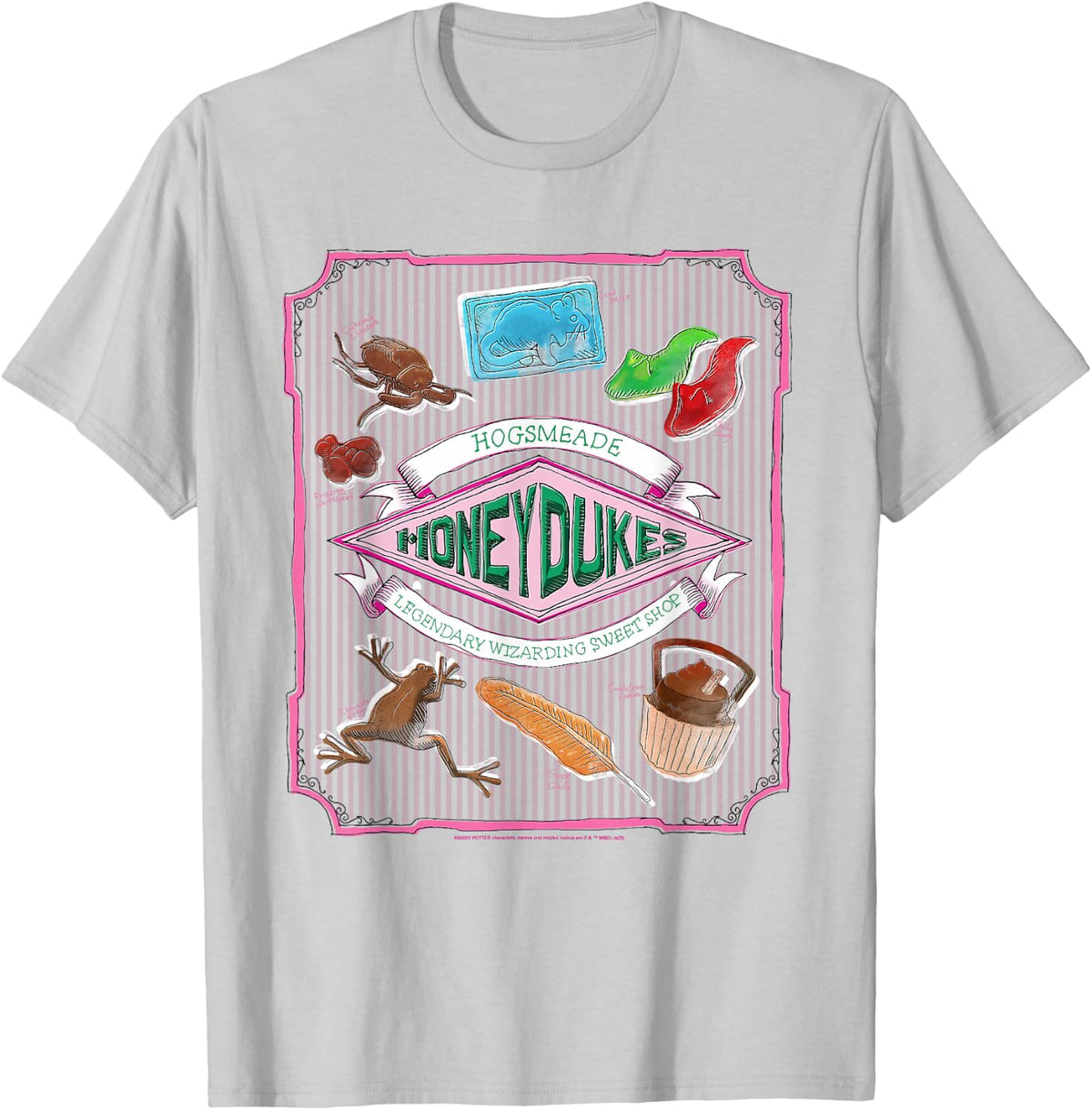 Harry Potter Honeydukes Hogsmeade Label T-Shirt - T-Shirt | Ash