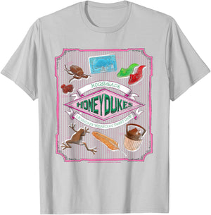 Harry Potter Honeydukes Hogsmeade Label T-Shirt - T-Shirt | Ash