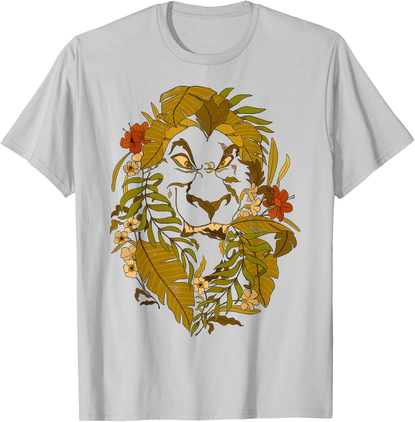 Disney The Lion King Leaf Scar Portrait T-Shirt - T-Shirt | Ash
