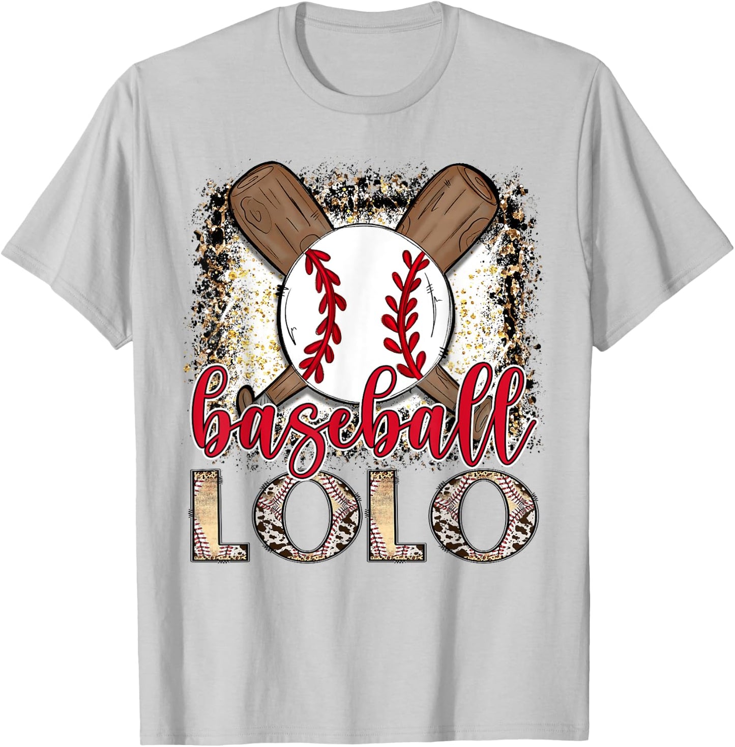 Baseball Lolo Leopard Proud Ball Lolo Game Day T-Shirt - T-Shirt | Ash