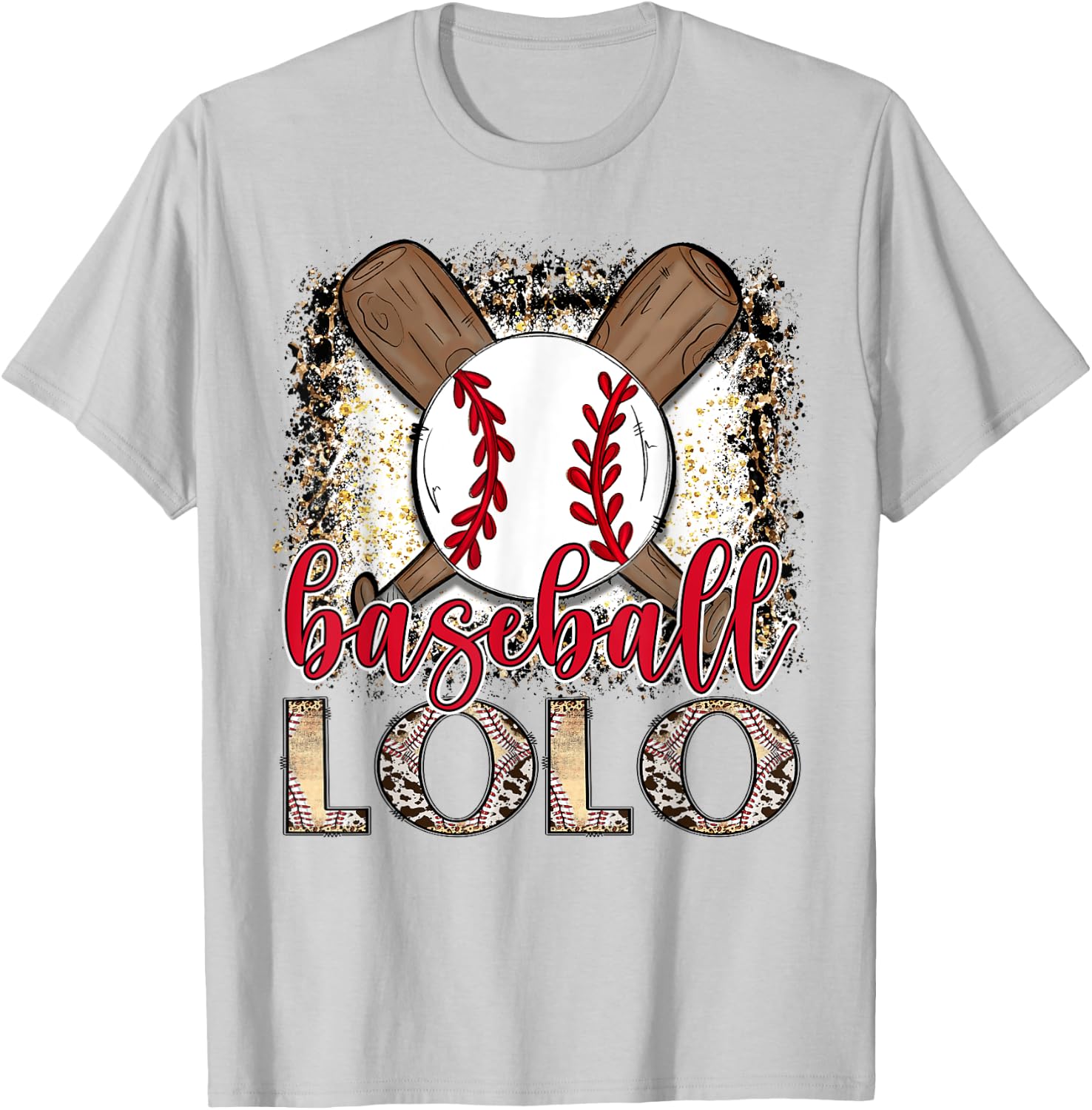 Baseball Lolo Leopard Proud Ball Lolo Game Day T-Shirt - T-Shirt | Ash