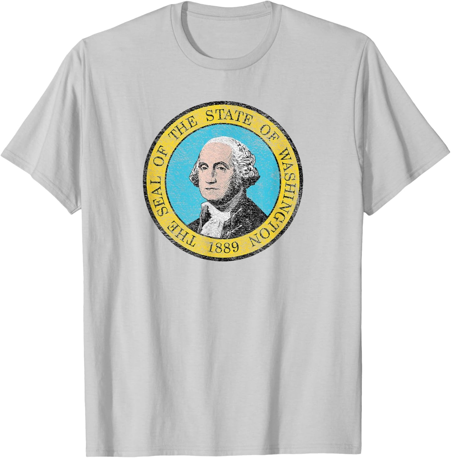 Washington State Flag The Evergreen State T-Shirt - T-Shirt | Ash