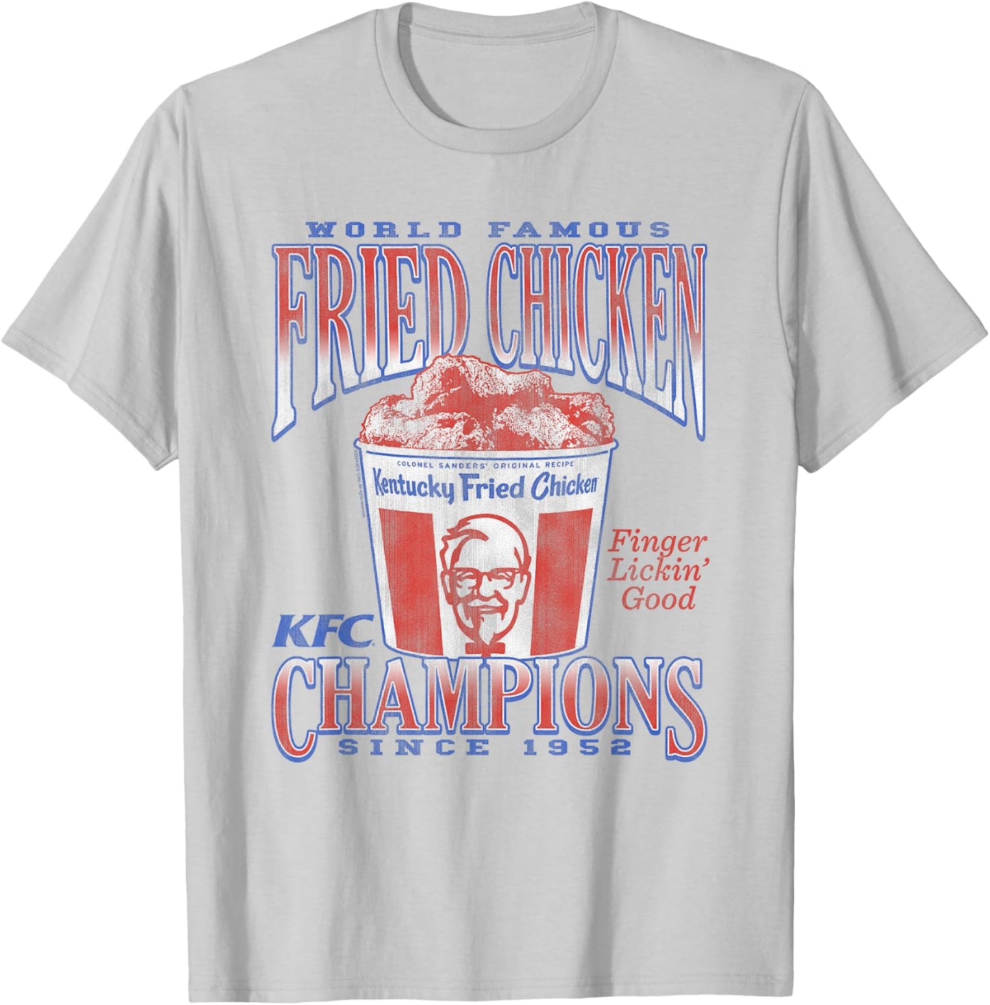 Officially Licensed KFC World Famous Chicken 1952 Champions T-Shirt - T-Shirt | Ash