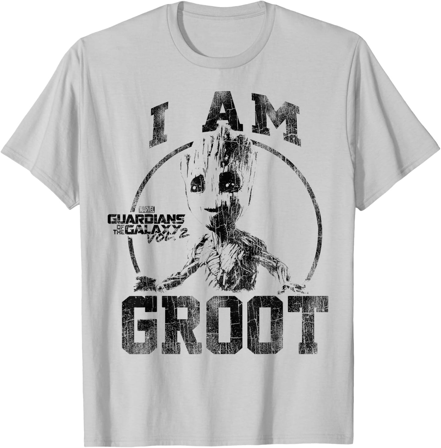 Marvel Guardians Vol.2 I Am Groot Collegiate Vintage T-Shirt - T-Shirt | Ash