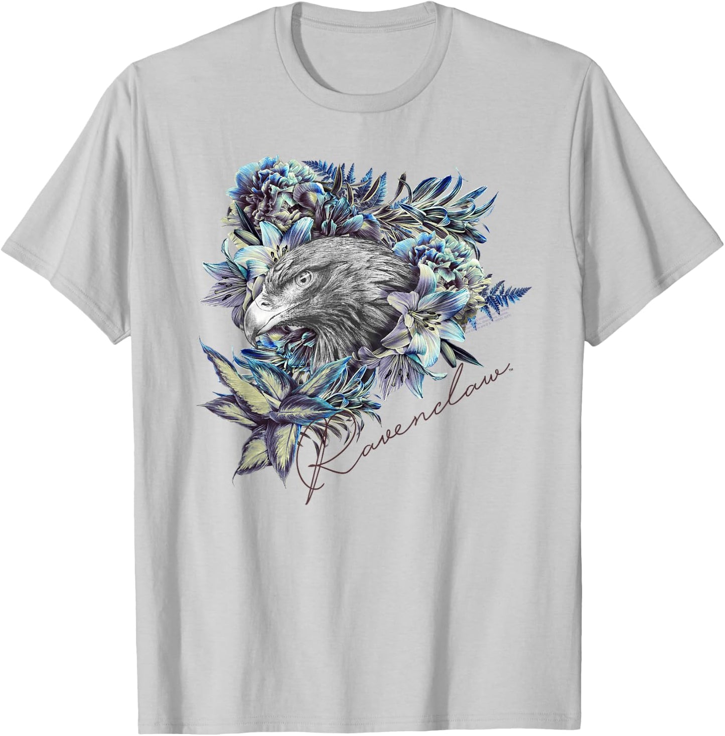 Harry Potter Ravenclaw Floral Eagle Mascot T-Shirt - T-Shirt | Ash