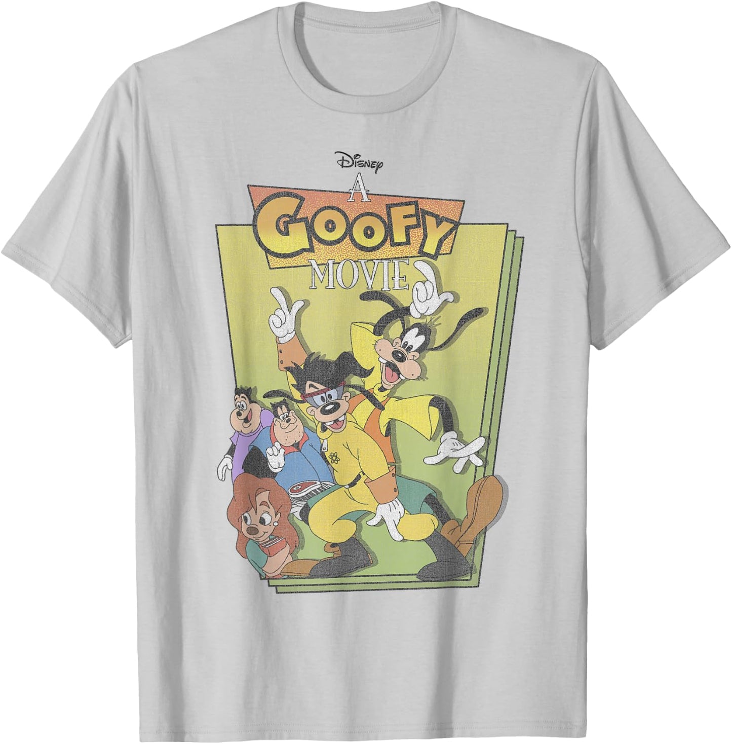 Disney A Goofy Movie Max Powerline Dance Logo Small T-Shirt - T-Shirt | Ash