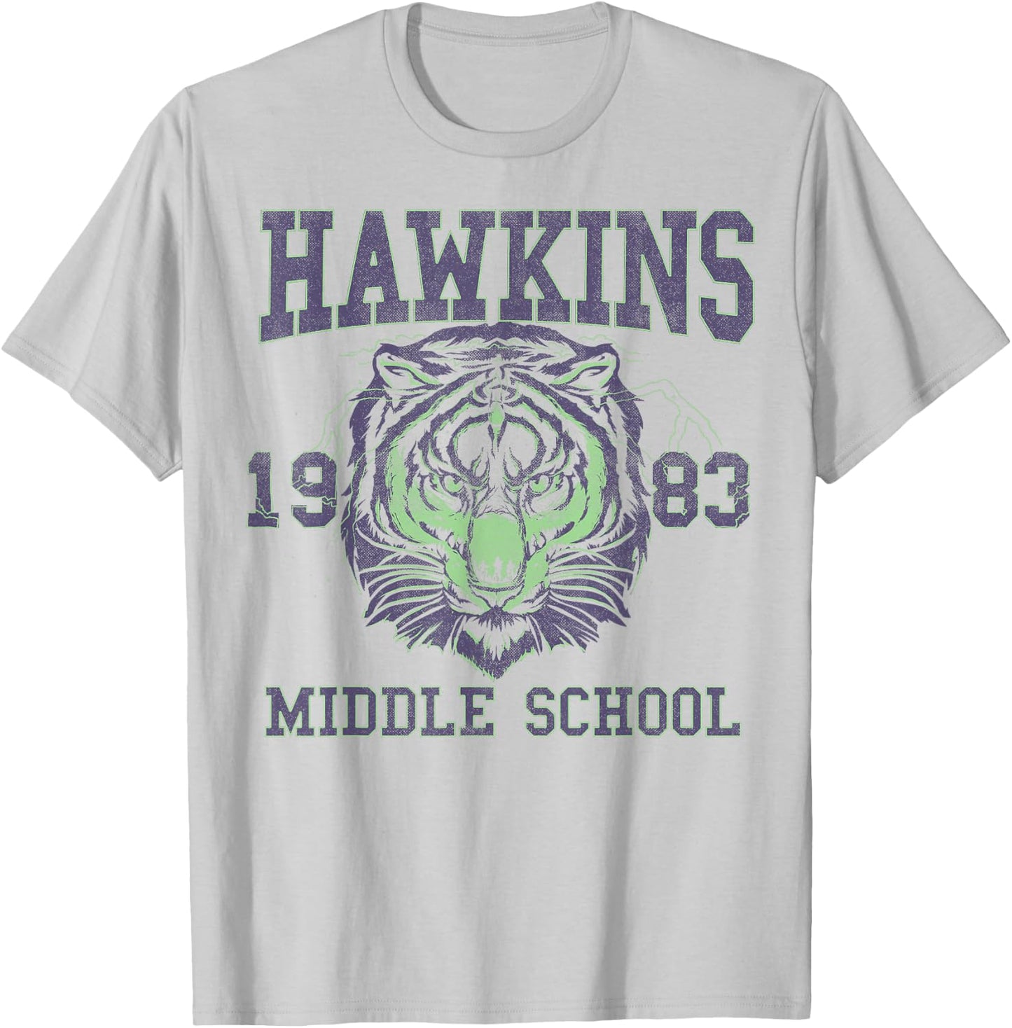 Netflix Stranger Things Hawkins Middle School 1983 Tiger T-Shirt - T-Shirt | Ash